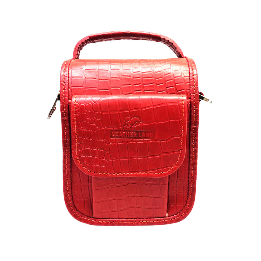 Main image of 奢华皮革邮差单肩包 – 手工款 Sorkh