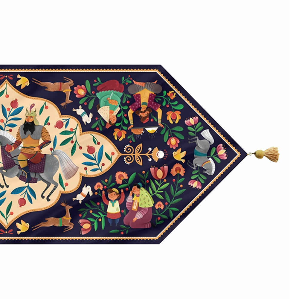 波斯典雅蓝色丝绒桌旗 —— Ardeshir 款