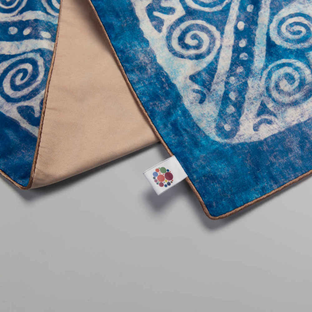 波斯典雅蓝色丝绒桌旗 —— Parto 款