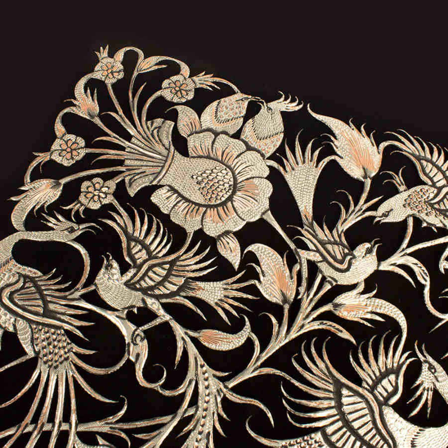 手工镶框波斯雕刻铜艺 Gooya – 传统墙饰