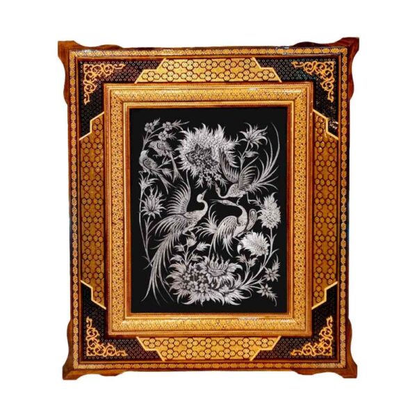 手工镶框波斯雕刻铜艺 Hasti – 传统墙饰