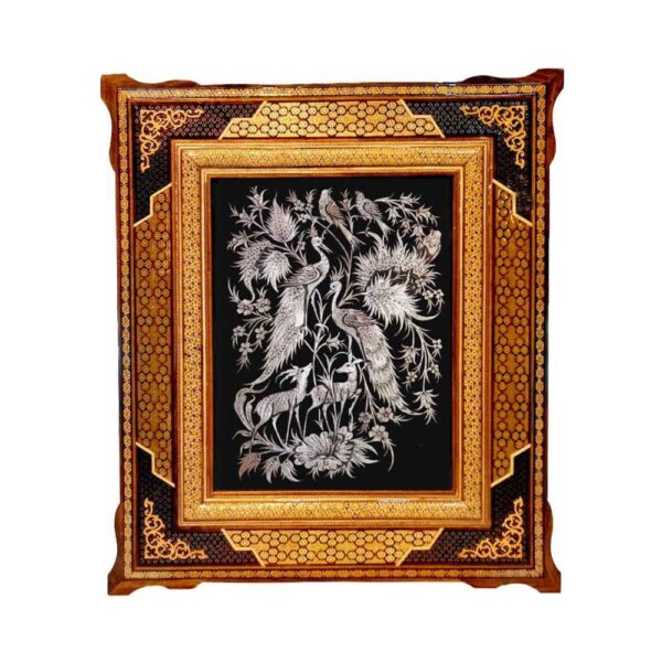 手工镶框波斯雕刻铜艺 Zoha – 传统墙饰