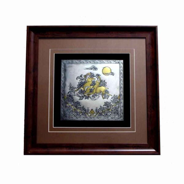 手工镶框波斯雕刻铜艺 Ahoo