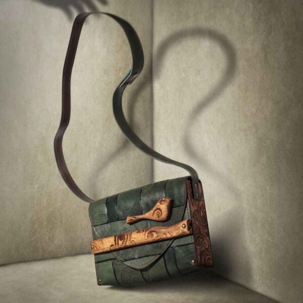奢华手工皮革斜挎单肩包 – Birds 设计