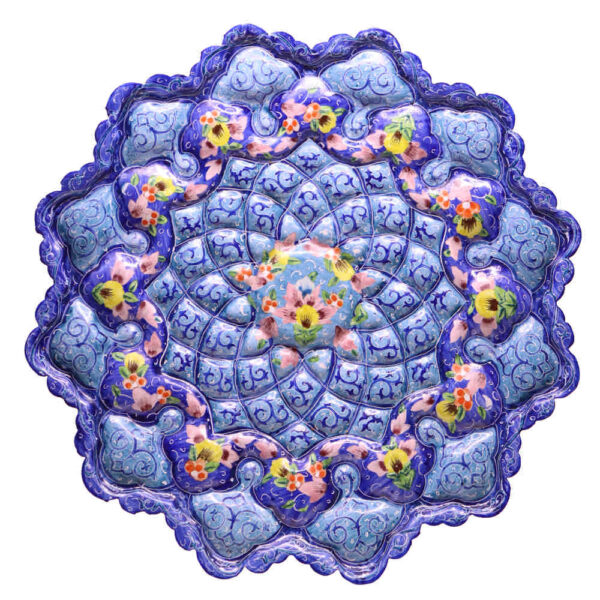 装饰铜盘 手绘波斯掐丝珐琅 Atash