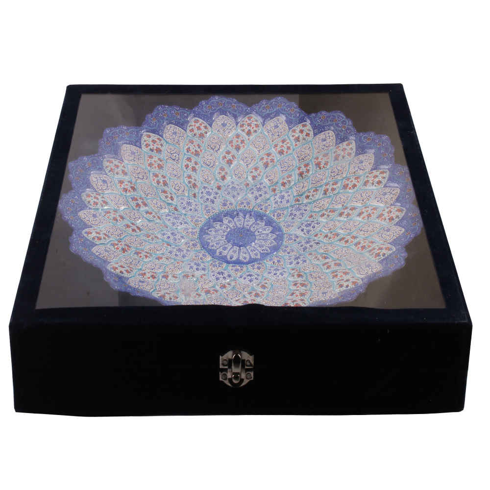 装饰铜盘 手绘波斯掐丝珐琅 Azar