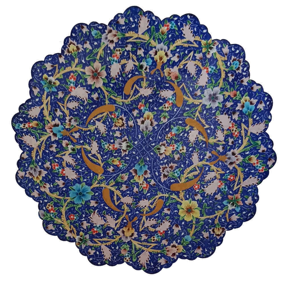 Main image of 装饰铜盘 手绘波斯掐丝珐琅 Alvand 花卉