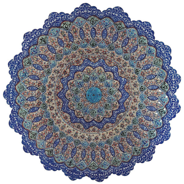 装饰铜盘 手绘波斯掐丝珐琅 Azad