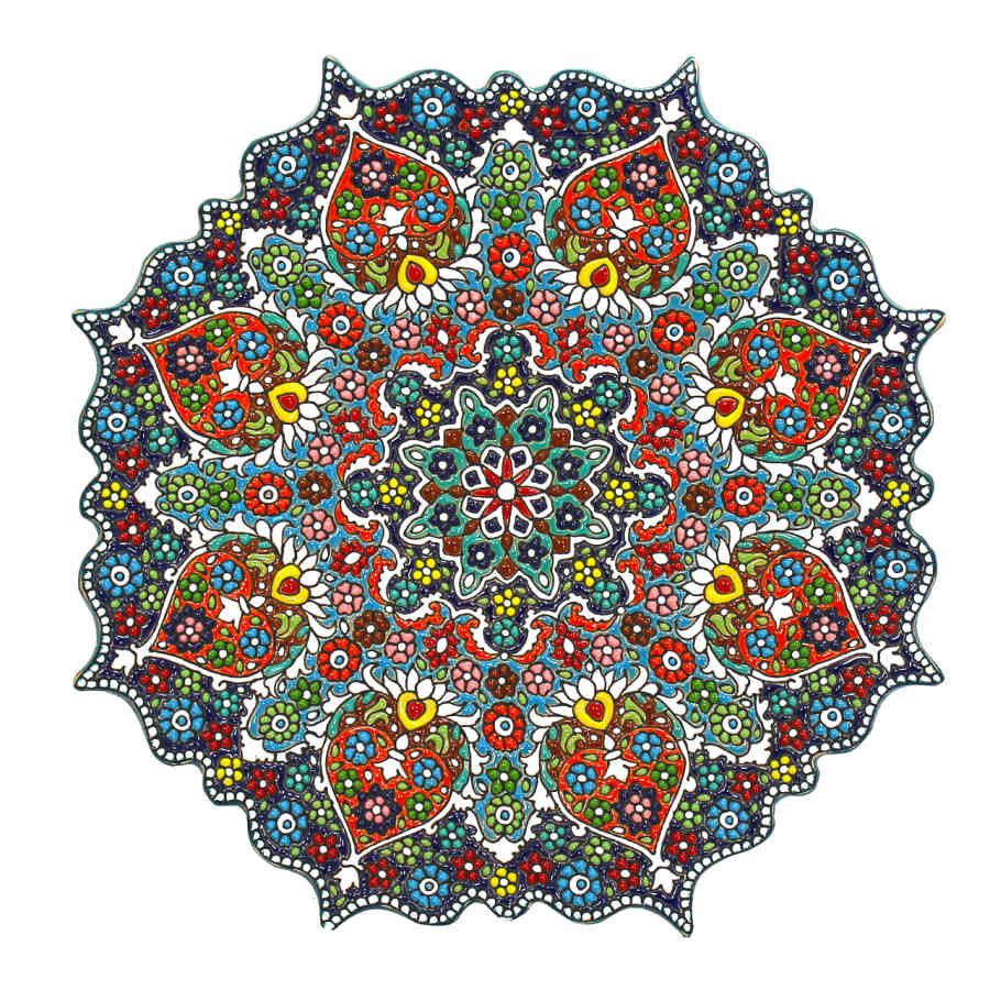 Main image of 装饰陶瓷盘 手绘波斯掐丝珐琅 Borzoo