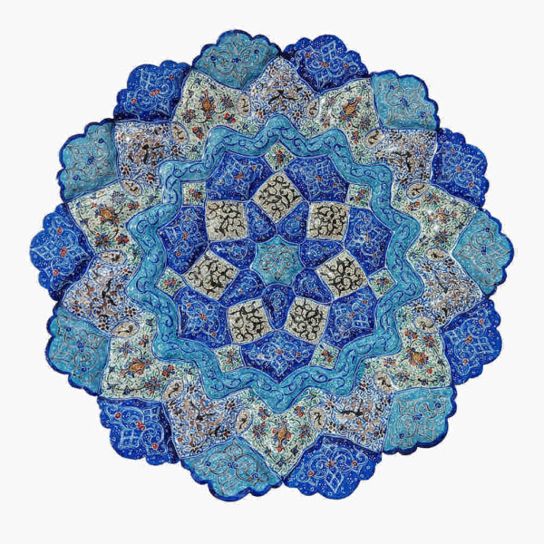 装饰铜盘 手绘波斯掐丝珐琅 Esfand