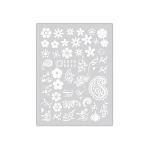 佩斯利指甲贴 – 白色，Nowruz 主题