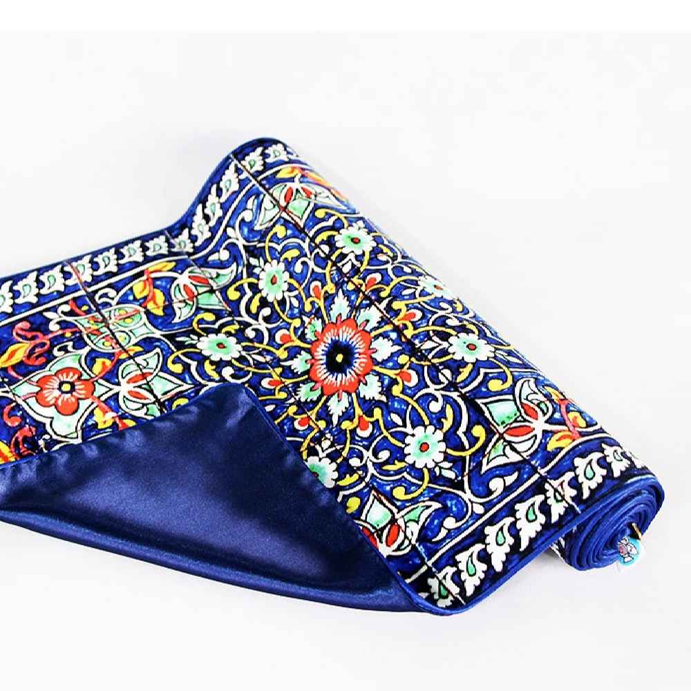 波斯典雅蓝色丝绒桌旗 —— Homa 款