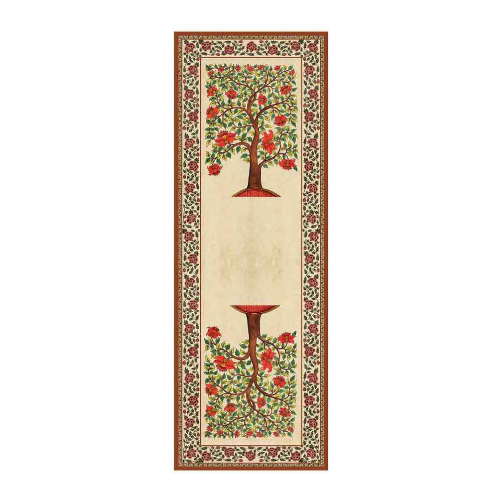 波斯典雅米色丝绒桌旗 —— Khooshe 款(麦穗款)