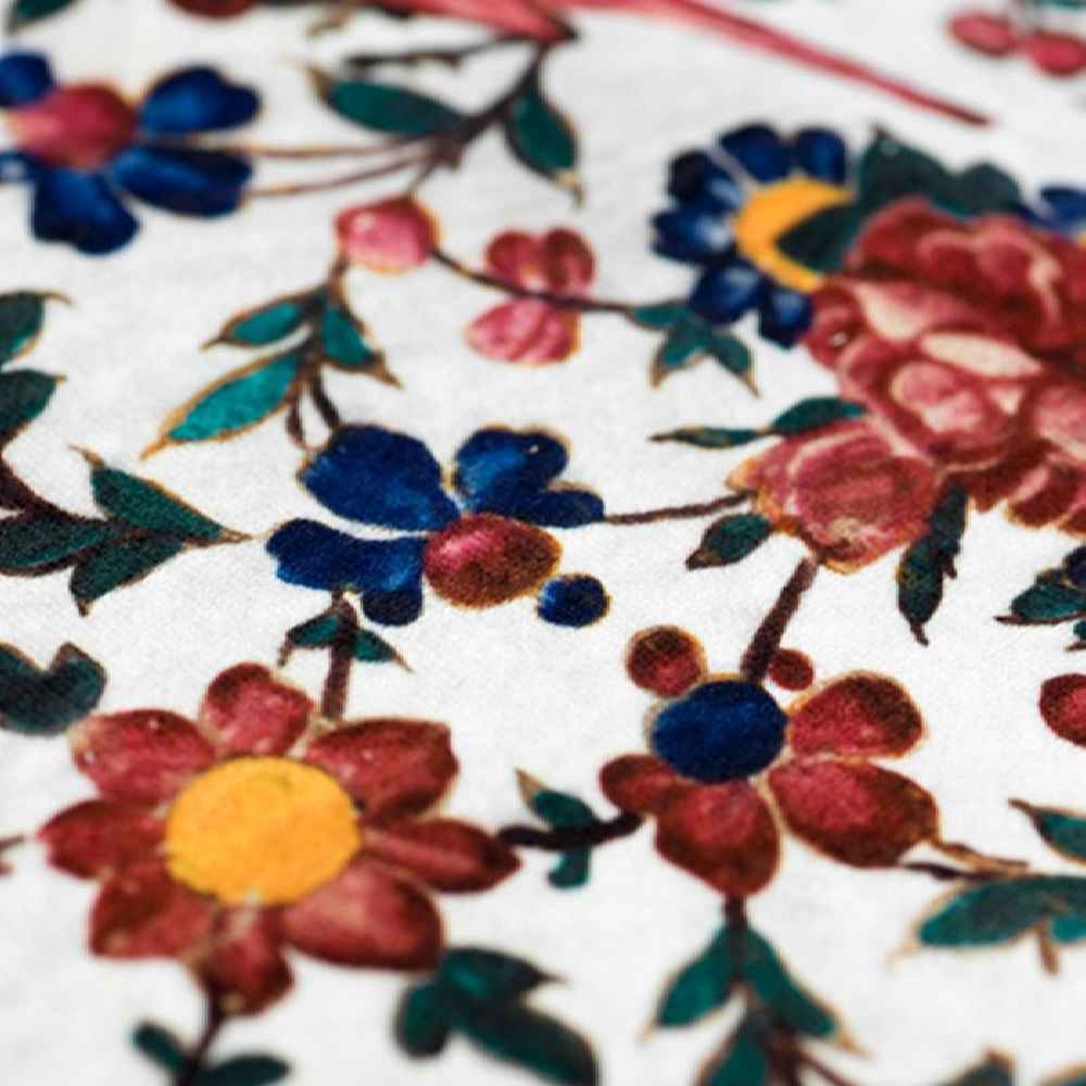 波斯典雅白色丝绒桌旗 —— Sana 款