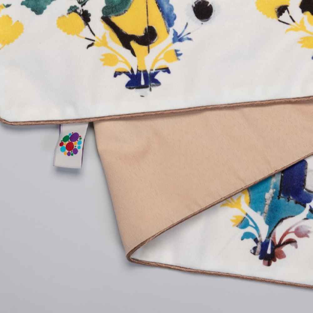 波斯典雅白色丝绒桌旗 —— Nahal 款