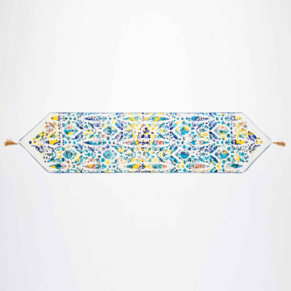 波斯典雅白色丝绒桌旗 —— Nahal 款