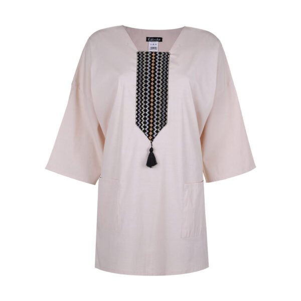 波斯风格女士粉色长款上衣 Riky款