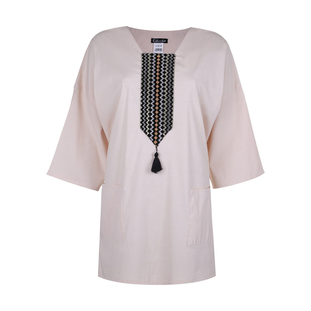 Main image of 波斯风格女士粉色长款上衣 Riky款