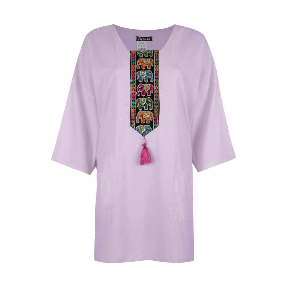 Main image of 波斯风格女士紫色长款上衣 Soona款