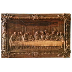镶框木雕艺术 The Last Supper 款