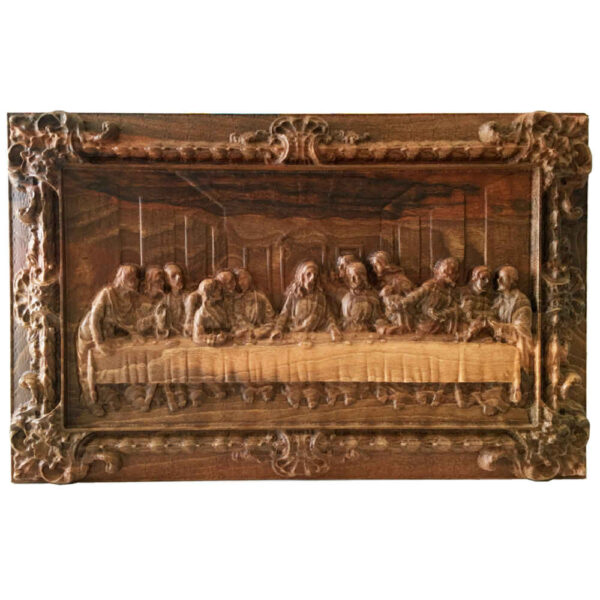镶框木雕艺术 The Last Supper 款