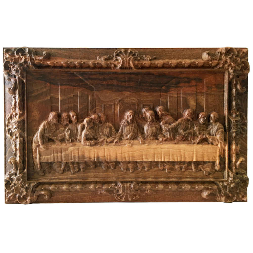 Main image of 镶框木雕艺术 The Last Supper 款