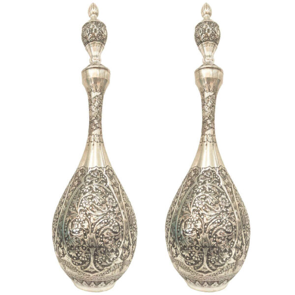 装饰铜瓶 – 手工波斯雕刻 Silvana（2件装）