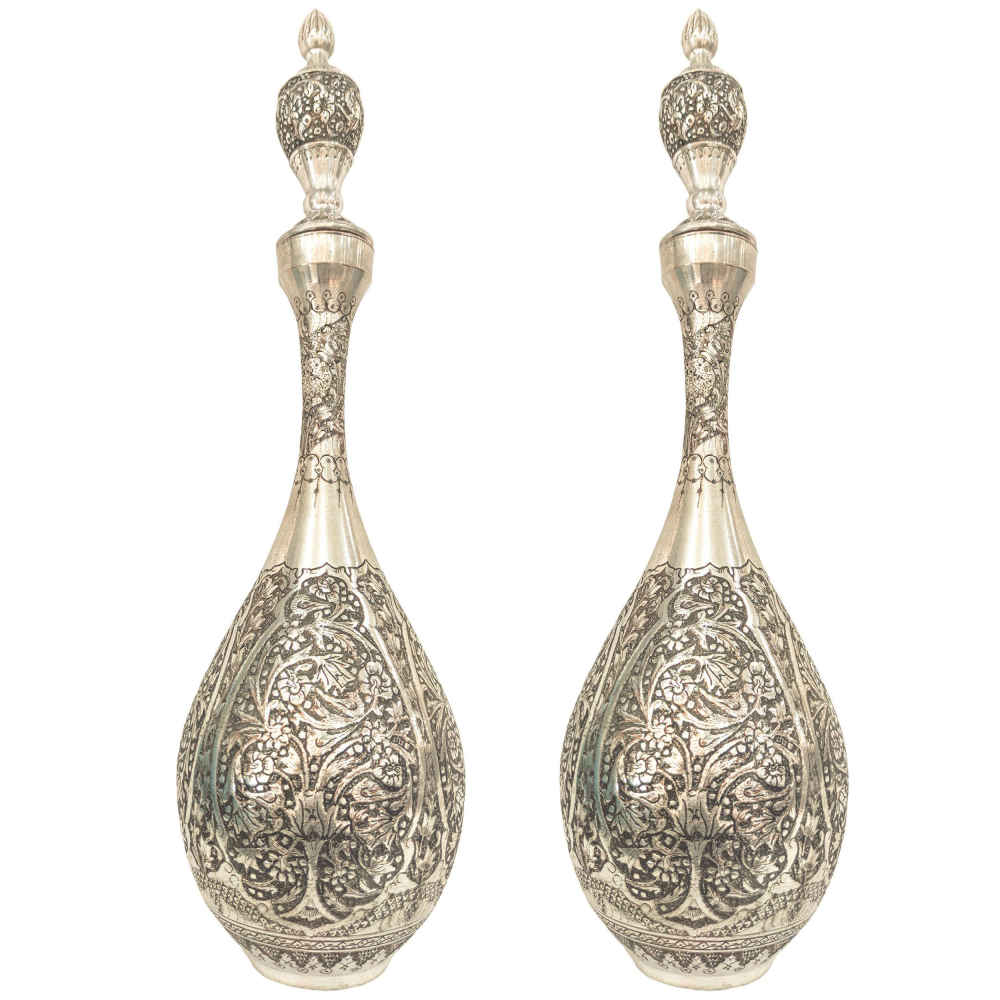 Main image of 装饰铜瓶 – 手工波斯雕刻 Silvana（2件装）