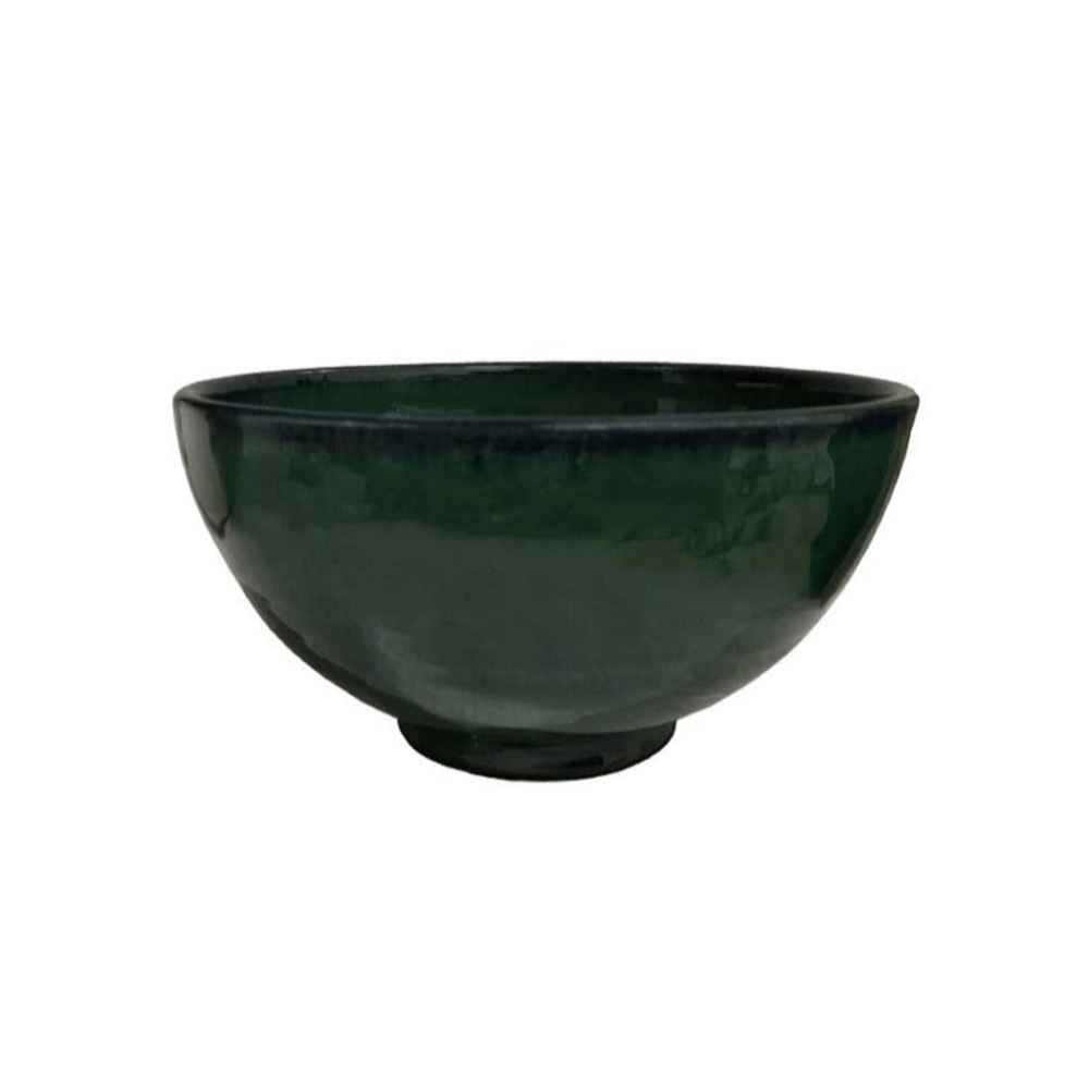 陶制 Dizi 碗 – 适合阿布古什、酸奶、汤和面条 | 绿色（6 件套）