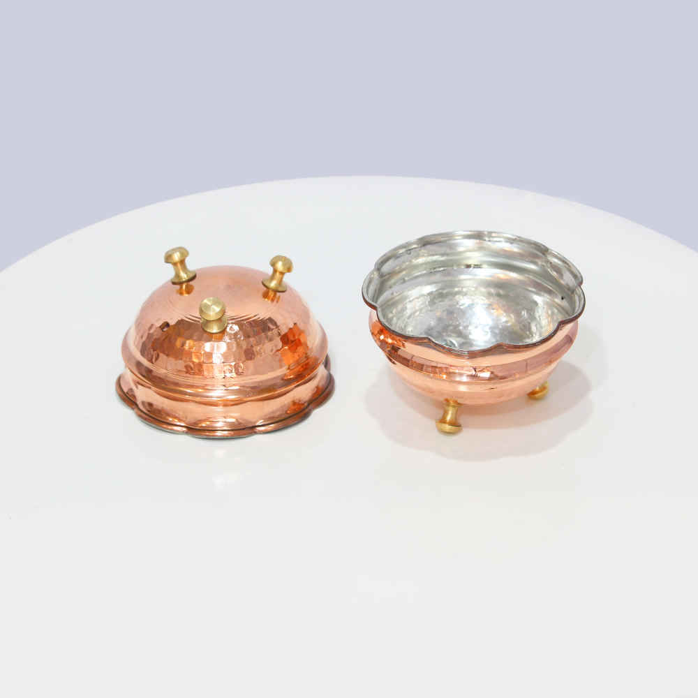 传统锤纹铜餐具碗 6 件套 – Asa