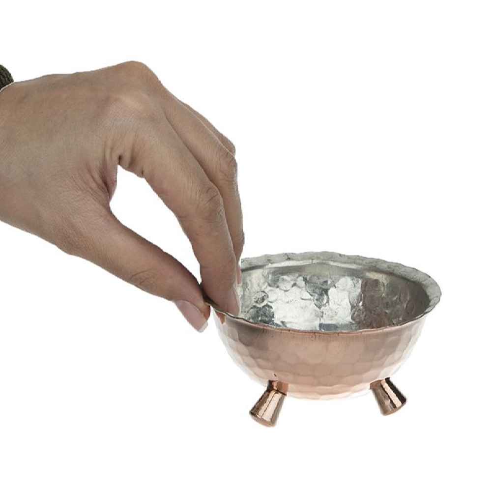 传统锤纹铜餐具碗 6 件套 – Hananeh