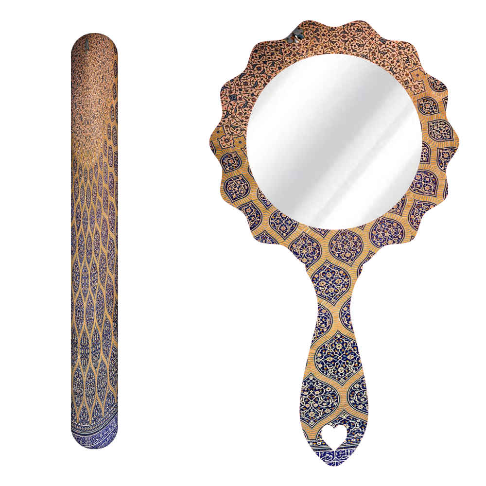 Main image of 金属指甲锉与化妆镜套装，波斯风格 Sonati 图案