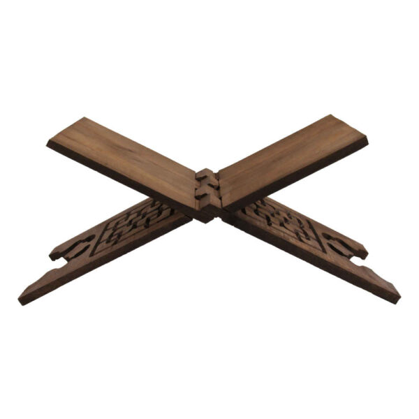 可折叠木质古兰经支架 – 伊斯兰风格图案