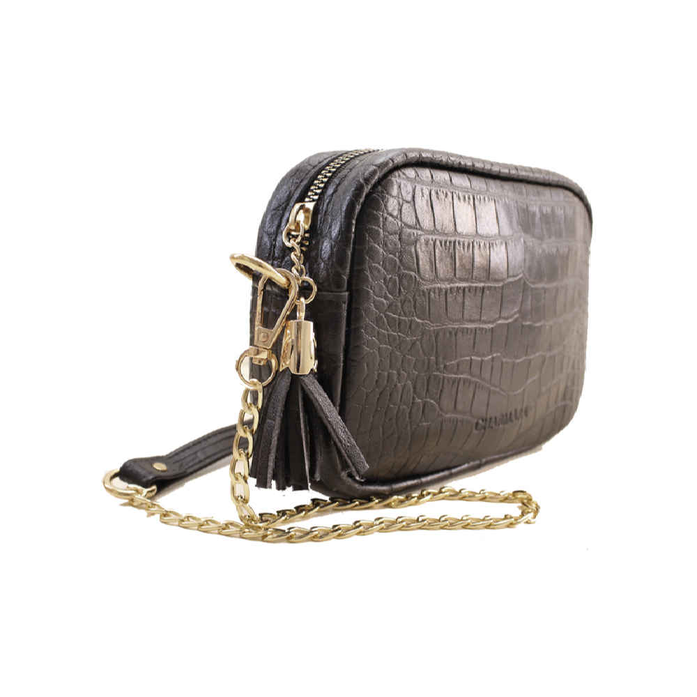 奢华手工皮革斜挎包 – Charmara 款