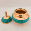 Thumbnail 2: 波斯手工镶嵌绿松石铜糖罐 Yara