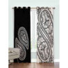 印花天鹅绒打孔窗帘 – 植物 Paisley (Boteh Jegheh) 图案