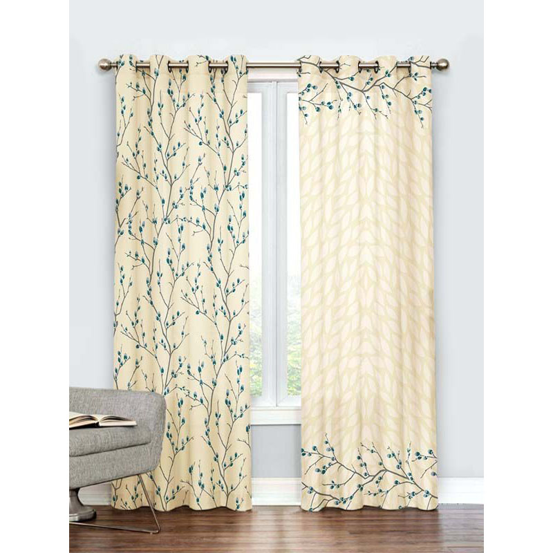 Main image of 印花天鹅绒打孔窗帘 – 天堂款 (Heaven)