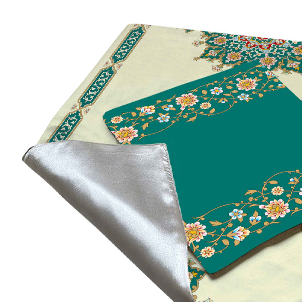 伊斯兰祈祷毯 天鹅绒 Sajadah 轻便款 – Eslimi 图案