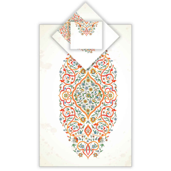 伊斯兰祈祷毯 天鹅绒 Sajadah 轻便款 – 白色