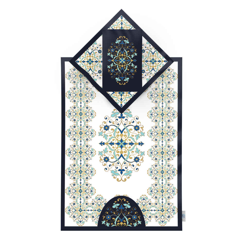 Main image of 伊斯兰祈祷毯 天鹅绒 Sajadah 轻便款 – Eslimi 图案