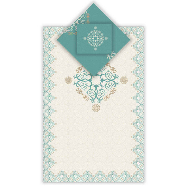 伊斯兰祈祷毯 天鹅绒 Sajadah 轻便款 – 白色