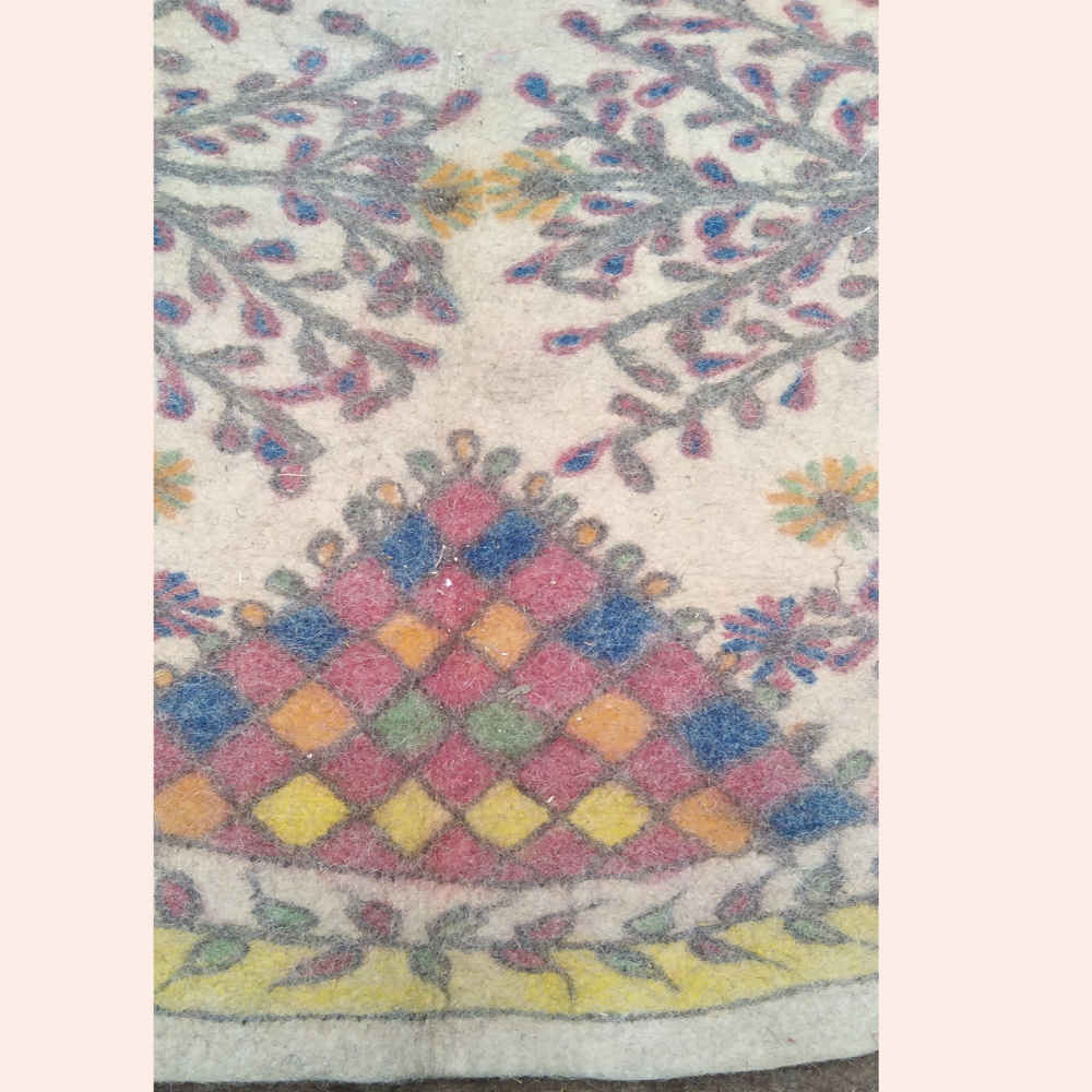 波斯羊毛毡地毯 100%天然手工 Raha