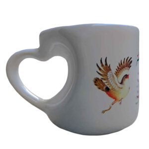 波斯陶瓷咖啡杯 – 爱心把手款