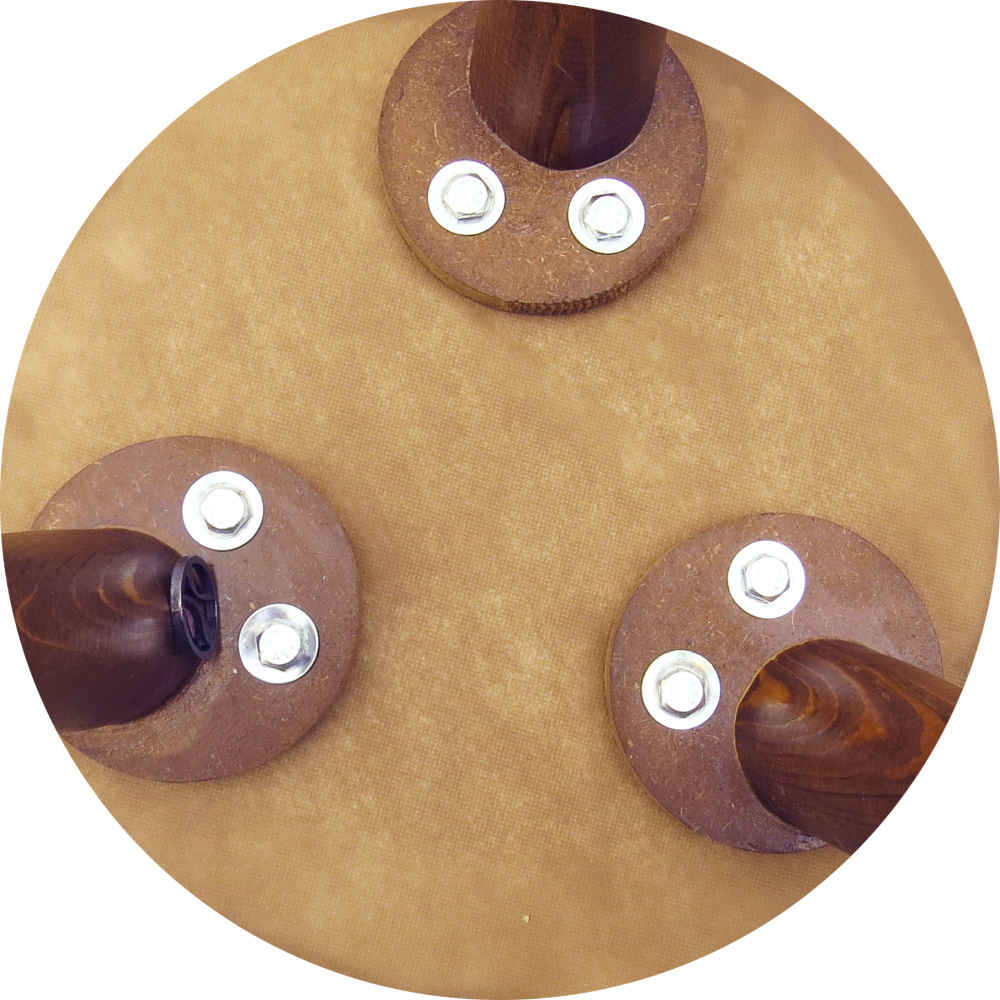 传统红色波斯脚凳 木质脚架 天鹅绒面料 Aylin