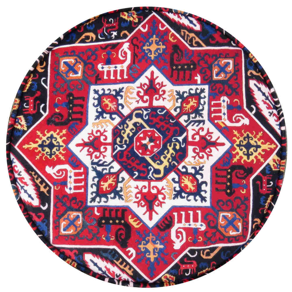 传统波斯脚凳 木质脚架 天鹅绒面料 Raaz款