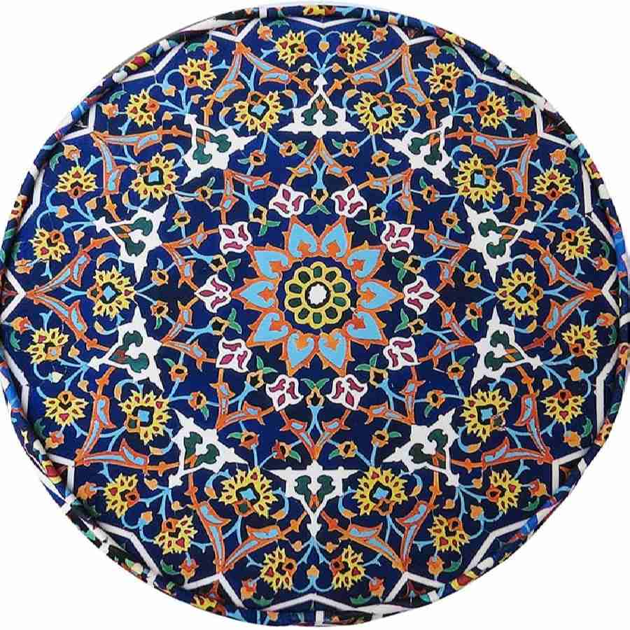 传统波斯脚凳 木质脚架 天鹅绒面料 Tile款