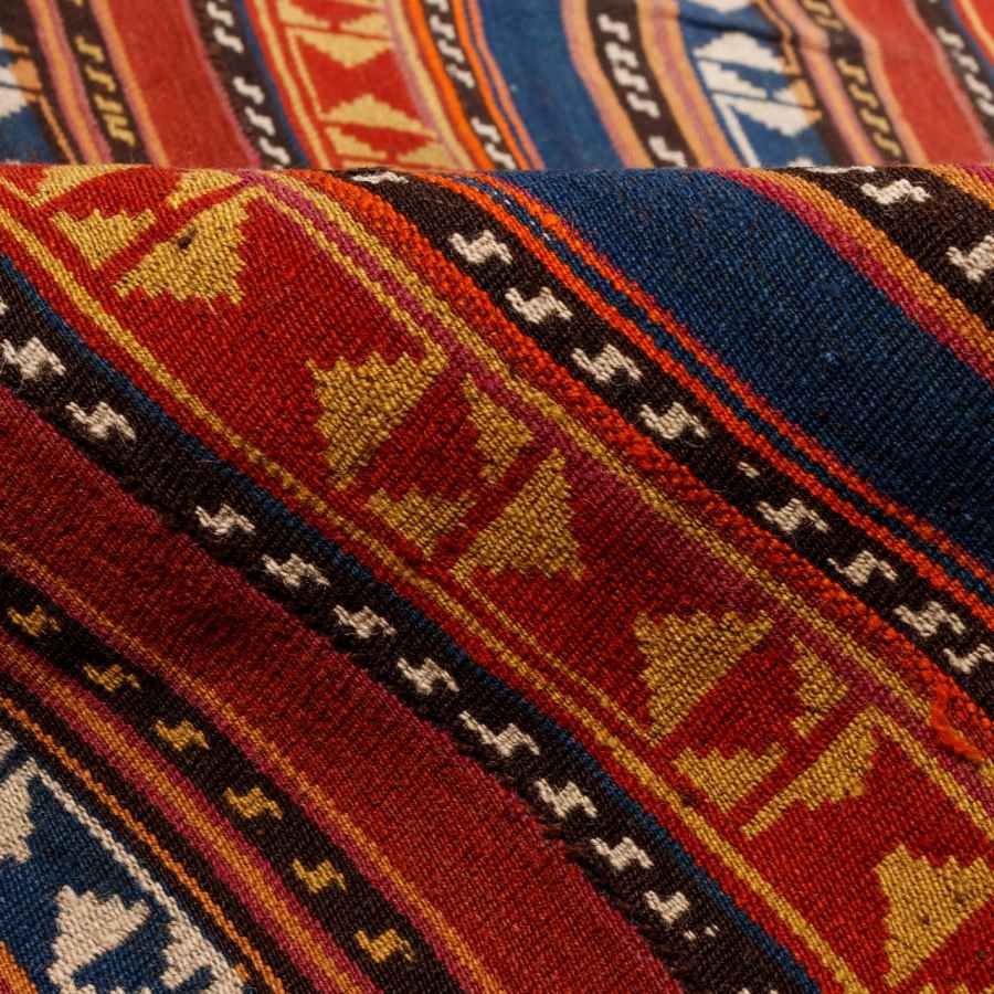 正宗波斯 Jajim 平织条纹地毯 Roza