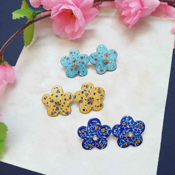 波斯手工耳环 – 掐丝珐琅艺术春天款 (Bahar)