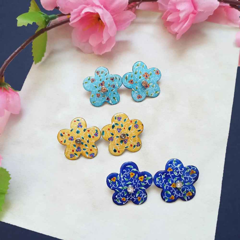 Main image of 波斯手工耳环 – 掐丝珐琅艺术春天款 (Bahar)