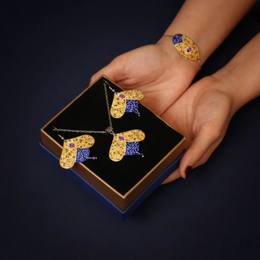 波斯珐琅珠宝套装 款式:Khorshid